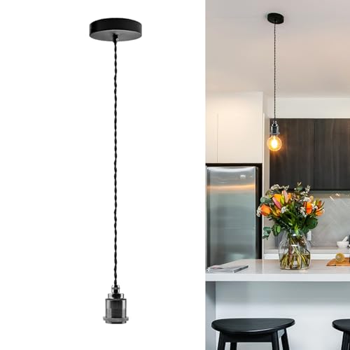 1 Light Mini Pendant Light Kit Black