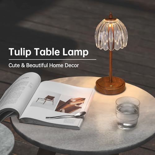 Tulip Table Lamp with 5200mAh Battery & Touch Control