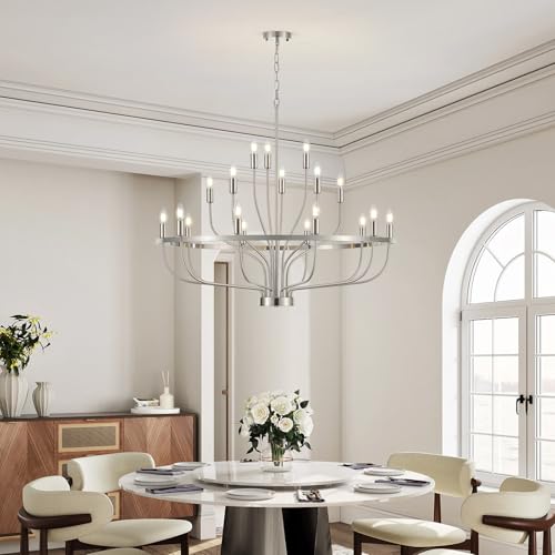 39.4" Brushed Nickel Chandelier