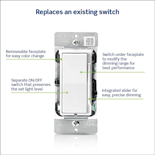 Decora Slide Dimmer Switch for Dimmable LED