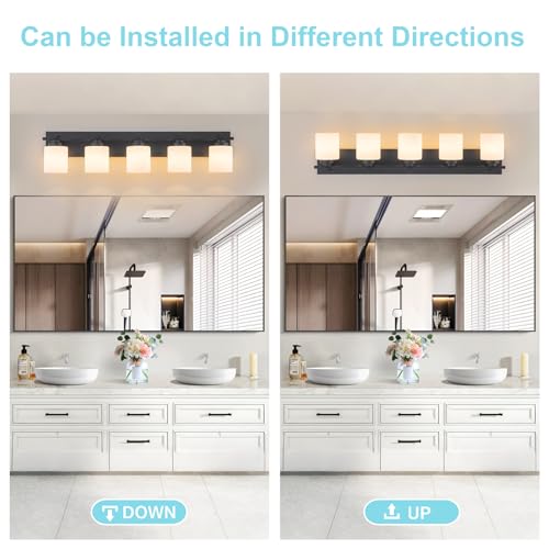 Modern Bathroom Light Fixtures Over Mirror