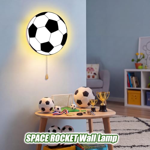 Soccer Night Light Wall Lamp Sleeping Nursery Lighting