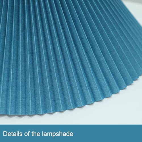 Pleated Blue Lamp Shade for Arc