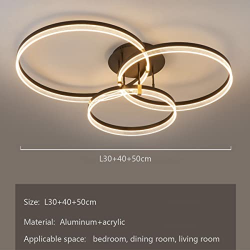 Chaners Ceiling Light Acrylic Ring Ceiling Light LED with Remote Control Dining Room Bedroom Lamp Living