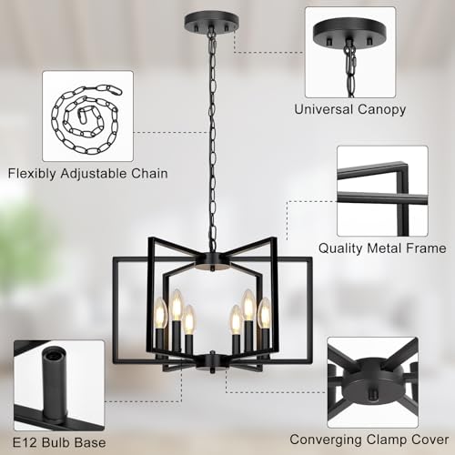 Black Farmhouse Chandelier