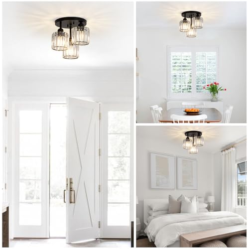 Crystal Semi Flush Mount Ceiling Light