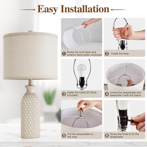 Modern Ceramic Table Lamp Set of 2 (2 Count)