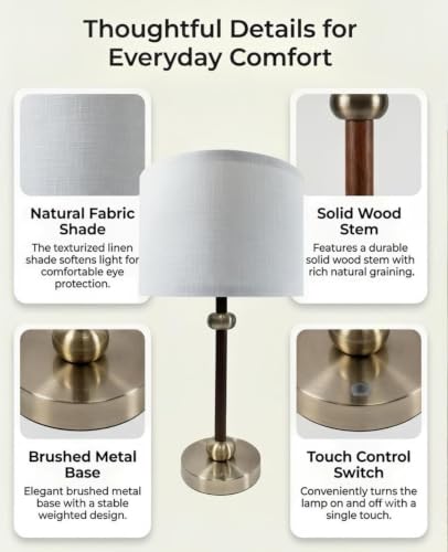 Touch Table Lamps for Night Stands (2 Count)