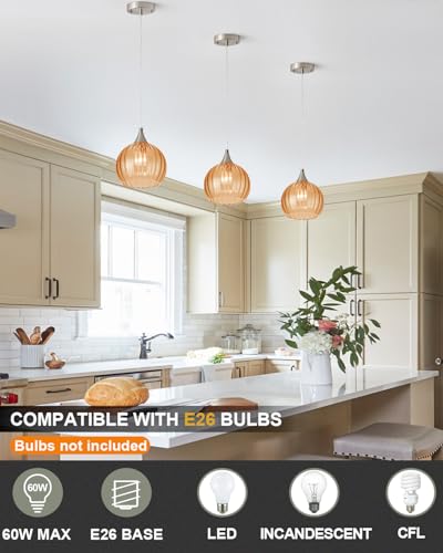 Brushed Nickel Pendant Lights Kitchen Island