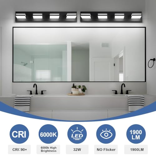 Modern LED Black Acrylic Bathroom Lights Fixtures 4