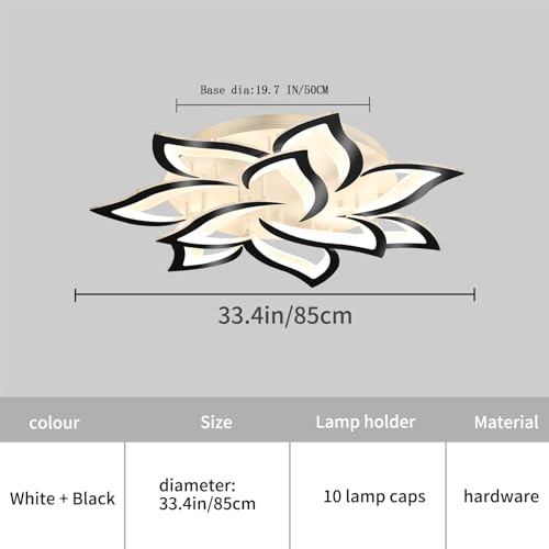 33.4" Modern LED Low Profile Flush Mount Ceiling Light