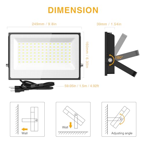 120W Flood Lights Outdoor (2 Count)