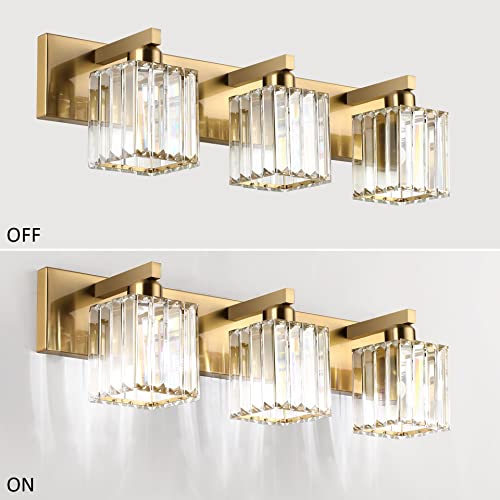 Bathroom Vanity Light Fixtures Crystal Vanity Lighting Fixtures Brass 3 Light Bathroom Lighting
