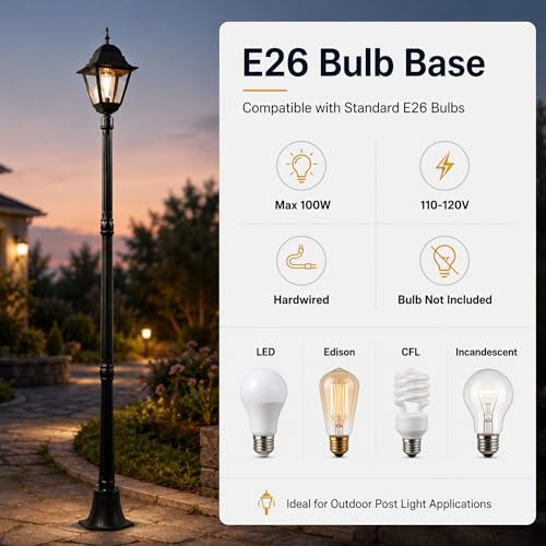 83 Inch Outdoor Lamp Post Light for Driveway