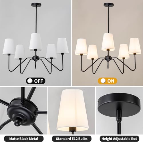 Modern Black Chandelier for Dining Room