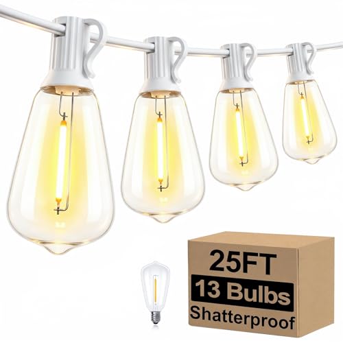 25FT Outdoor String Lights 13 Bulbs