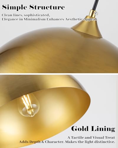 Gold Pendant Lights Kitchen Island 2 Pack