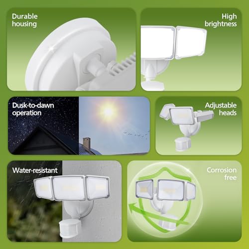 72W 7400LM LED Security Lights w