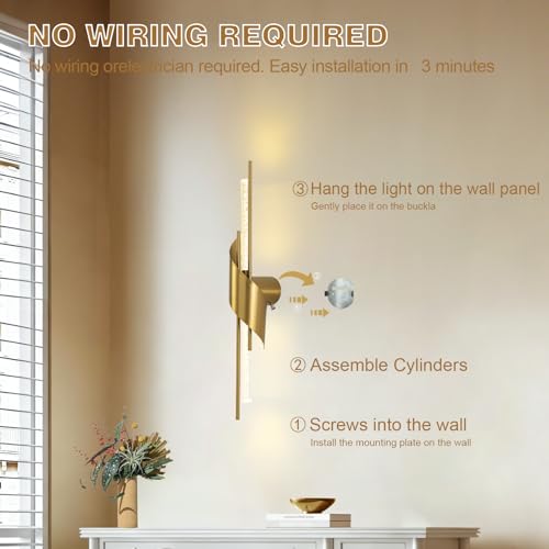 Battery Operated Wall Sconces Set of 2 (2 Count)