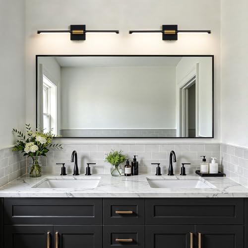 Black Gold Vanity Light for Bathroom