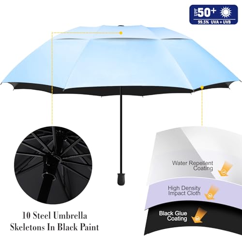 UPF 50+ Beach Umbrella with Adjustable Universal Clamp