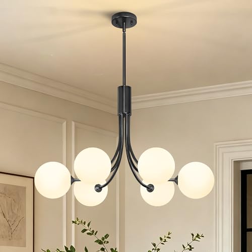 Sputnik Chandelier Mid Century Light Fixture Globe Chandeliers Dining Table