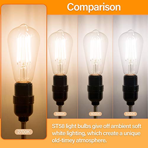 Vintage LED Edison Bulbs 60 Watt Equivalent (12 Count)