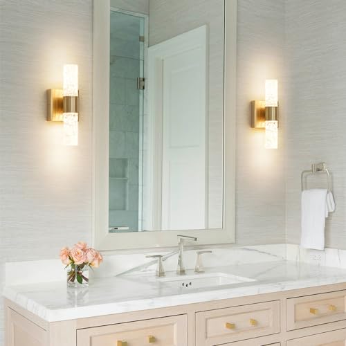 Crystal LED Wall Sconces Set of 2 (2 Count)