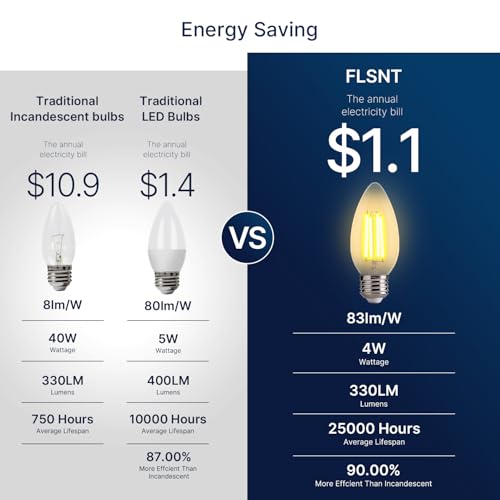 40W Equivalent LED Chandelier Light Bulbs (24 Count)