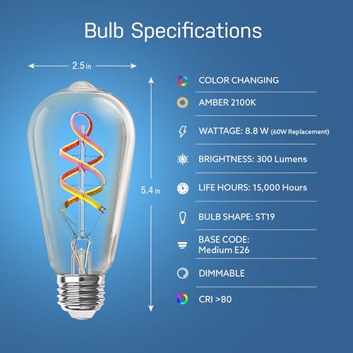 ST21 LED Smart LED Light Bulb (3 Count)