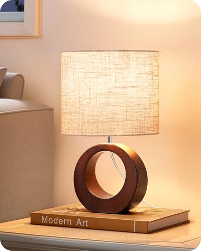 13.4" Small Wood Table Lamp