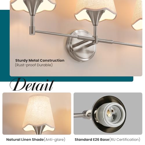 Brushed Nickel Bathroom Vanity Light (Brushed Nickel / 4 LIGHT)