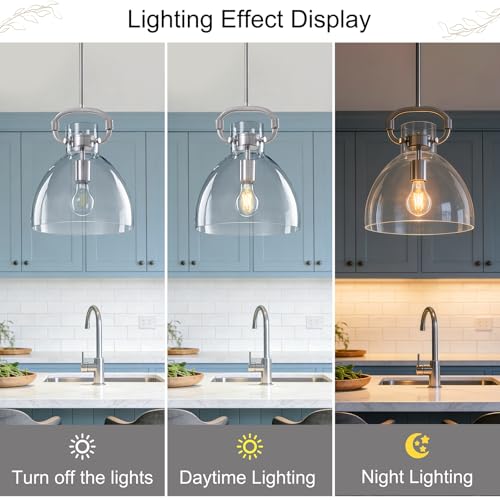9.8'' Nickel Pendant Lights Kitchen Island