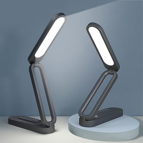 LED Desk Lamp for Office Home & Battery Operated Lamp Rechargeable Lamp Foldable & Portable Light (2 Count)