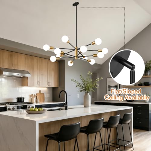 11" 52" Height Adjustable Modern Chandelier Ceiling Light Fixture