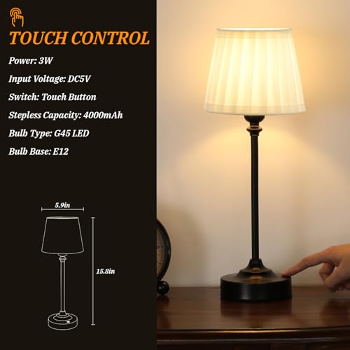 Cordless Table Lamps Rechargeable Set (2 Count)