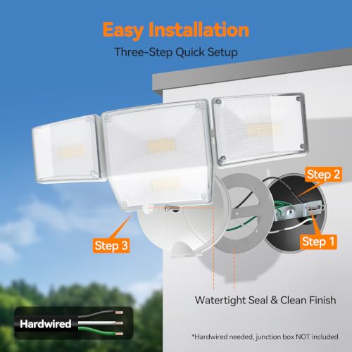 85W 10000LM Switch Controlled Outdoor Flood Lights (White)