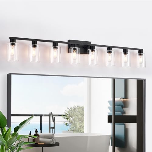 8 Light Black Vanity Light Fixtures