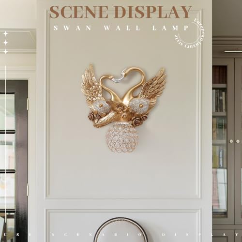Gold Living Room Wall Sconce Vintage Crystal Glass Wall Lamp E26
