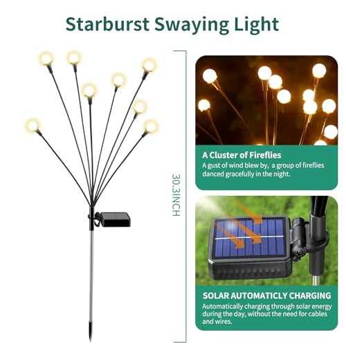 Solar Lights Outdoor Waterproof (6 Count)