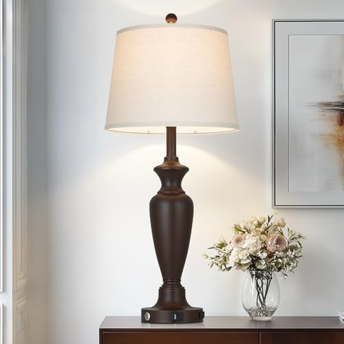 30" Tall Brown Table Lamp for Living Room