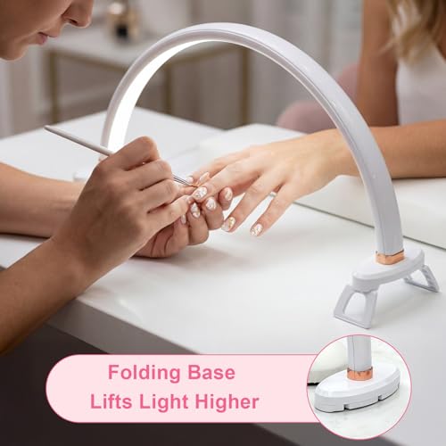 16" Half Moon Light for Nail Desk No Flicker&Shadow