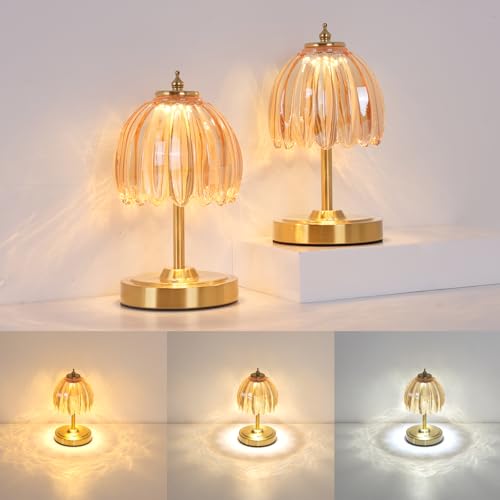 Set of 2 Tulip Table Lamp with 5200mAh Battery & Touch Control (2 Count)