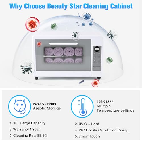 10L Nail Dryer and Cleaning Cabinet