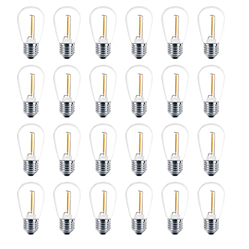 24 Pack S14 LED Outdoor String Light Replacement Bulbs (24 Count)
