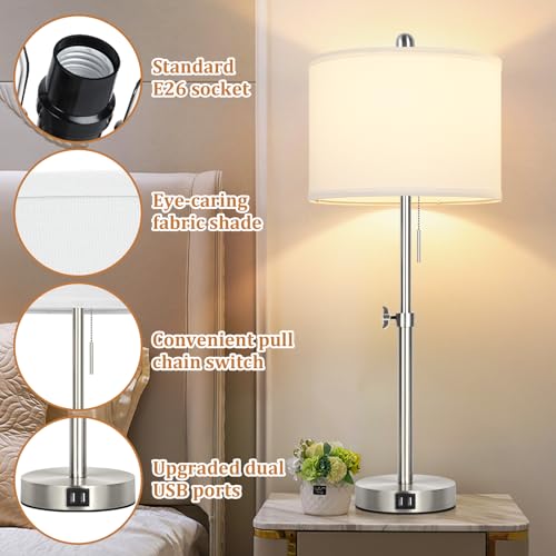 Table Lamp Set of 2 for Bedroom (2 Count)