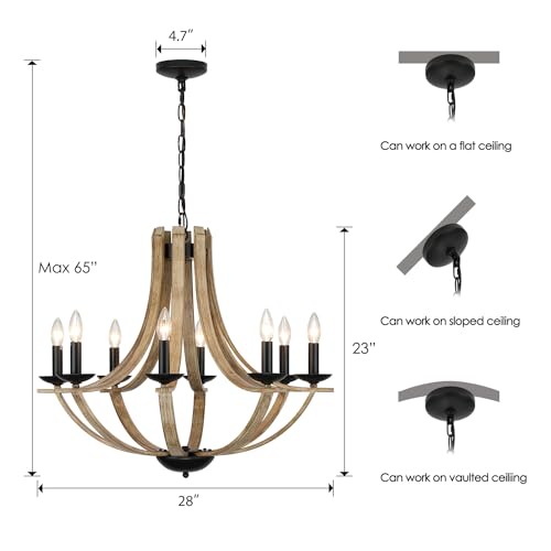 Farmhouse Chandeliers for Dining Room Light Fixture