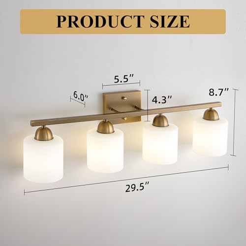 Milk Glass Vanity Lights for Bathroom