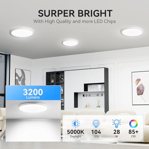 3200lm LED Flush Mount Ceiling Light (8 Count)