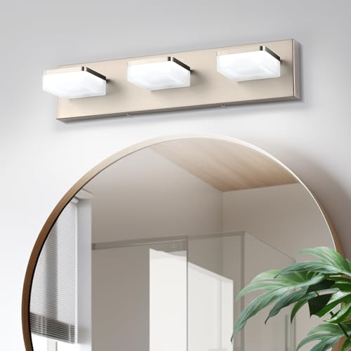 Brushed Nickel Vanity Lights for Bathroom (3 Count)